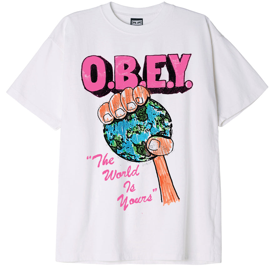 obey t shirt dress Obey Worldwide Women's T-Shirt Dress Striped Green/White/Black - Size Small