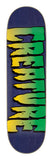 8.51in Assorted Color Logo Stumps Creature Skateboard Deck