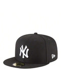 New Era Men's New York Yankees Basic 59Fifty Fitted Cap Black/White