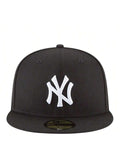 New Era Men's New York Yankees Basic 59Fifty Fitted Cap Black/White