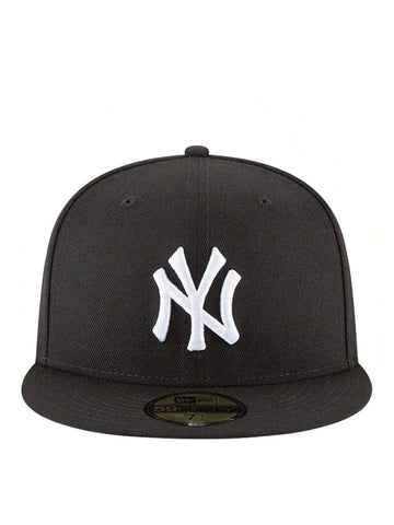 New Era Men's New York Yankees Basic 59Fifty Fitted Cap Black/White