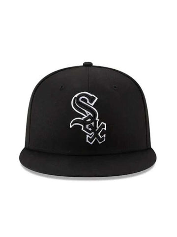 New Era Chicago White Sox Game Balck Outline Authentic Collection On-Field 59FIFTY Fitted Hat