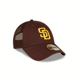 New Era San Diego Padres Game 9FORTY Trucker Mesh Snapback - Brown