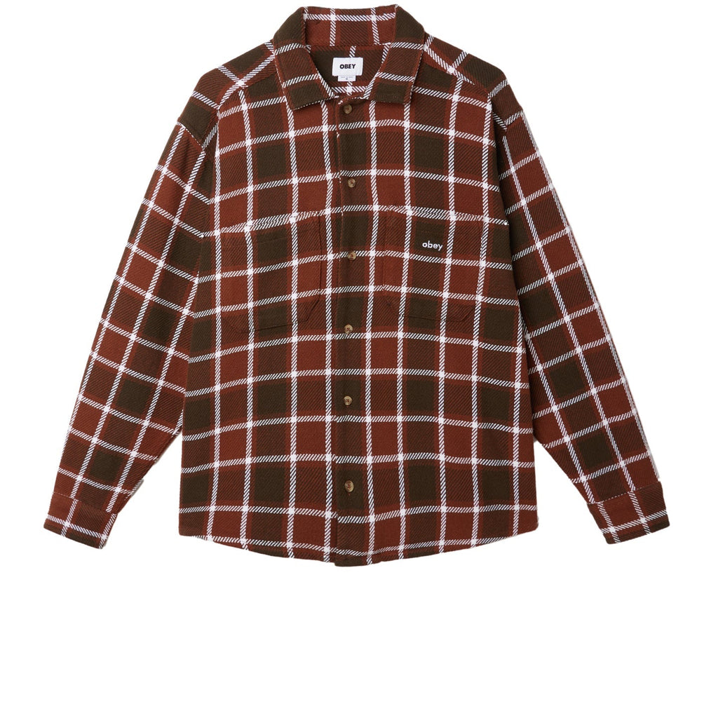 obey dress shirt OBEY BIGWIG PLAID WOVEN SHIRT (181200368) – Identity Board Shop