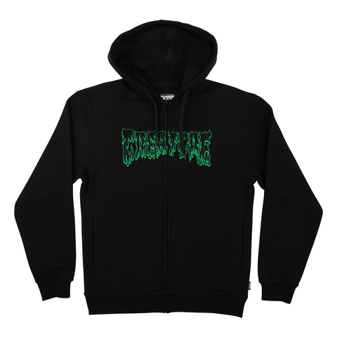 Hesher Flame Zip Hooded Heavyweight Sweatshirt