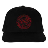 Loco Dot Snapback Structured Hat Black OS Unisex Santa Cruz