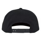 Span Embroidered Snapback Independent Hat  Black/Dk Red