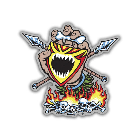 Salba Screaming Witch Doctor 4.5in Santa Cruz Stickers (25 Pack)