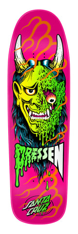 9.30in Dressen Hannya Mask Santa Cruz Shaped Skateboard Deck
