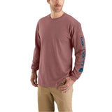 CARHARTT LOOSE FIT HEAVYWEIGHT LONG-SLEEVE LOGO SLEEVE GRAPHIC T-SHIRT (K231)