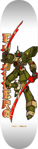 Powell Peralta Steve Caballero Gundam Skateboard Deck White / Gold Foil - Shape 243 - K20 8.25 X 31.95