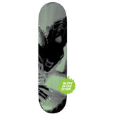 Huf X Aliens Skateboard Deck Xenomorph Glow in the Dark "8.25"