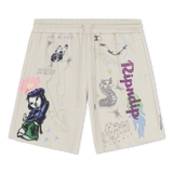 Goosebumps Raw Edge Sweat Shorts (Bone)