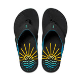 Reef Newport + Lig Sunrise Black Men's Sandal