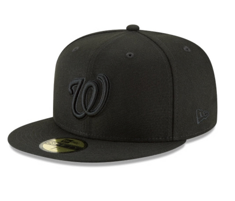 NEW ERA WASHINGTON NATIONALS BLACKOUT 59FIFTY FITTED HAT (192093981)