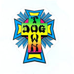 DOGTOWN 80S CROSS LOGO HOLOGRAPHIC STICKER (2ACDOSTCKH)